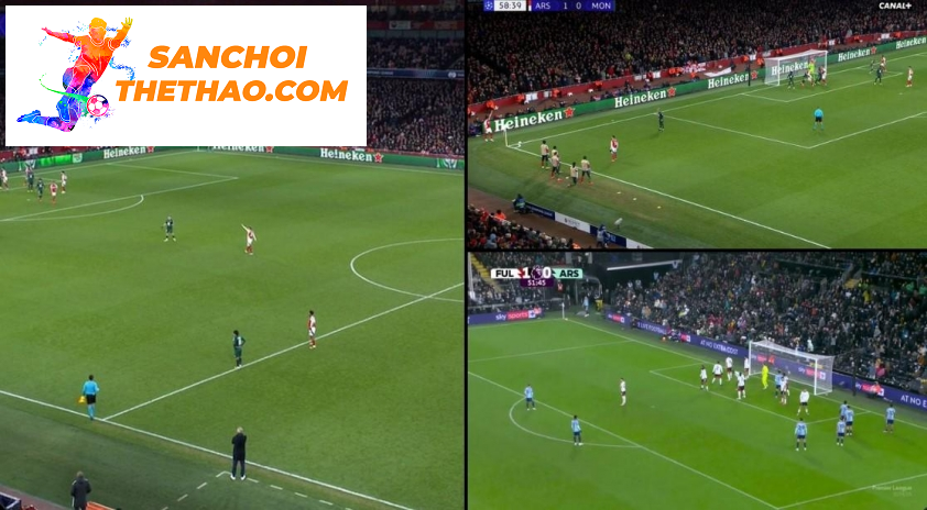 Monaco khắc chế những tình huống cố định của Arsenal (Ảnh: Canal).