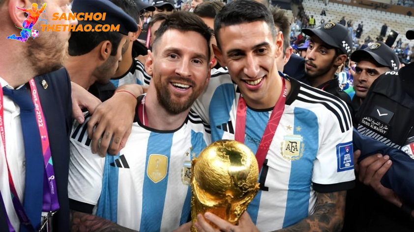 Di Maria gắn liền với các thành công của Messi tại ĐT Argentina. Ảnh: Getty