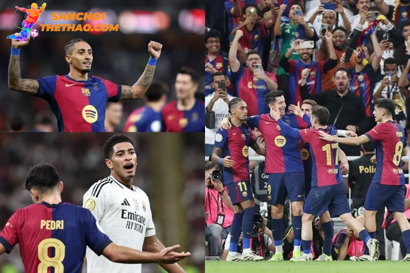 Barca ngược dòng thắng 5-2 Real Madrid